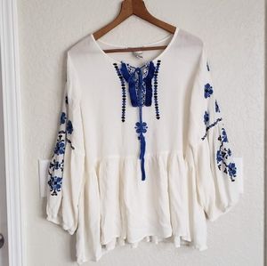 Cute Options embroidered tunic